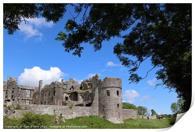 Carew Castle Print by Glyn Evans