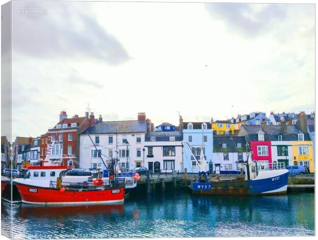 Serenity of Weymouth Harbour Canvas Print by Les Schofield