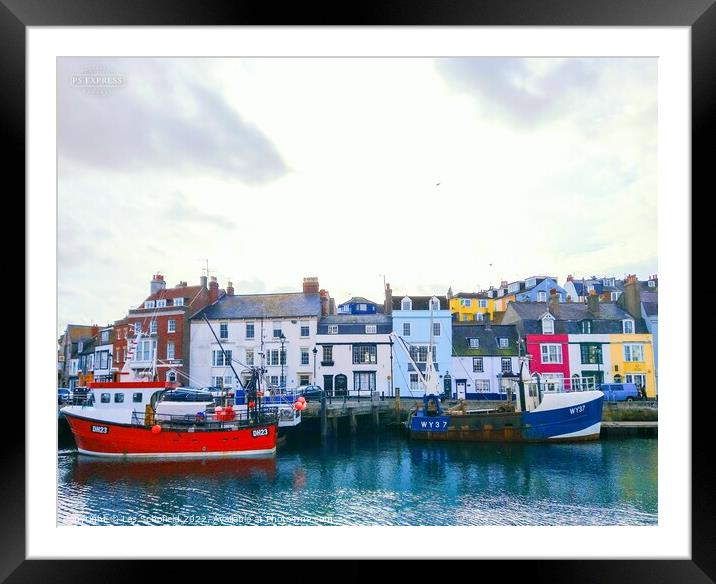 Serenity of Weymouth Harbour Framed Mounted Print by Les Schofield