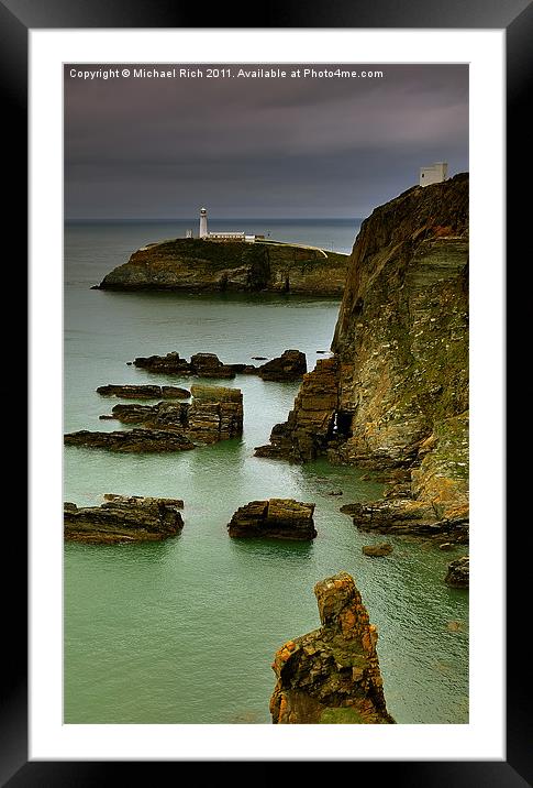 South Stacks Lighthouse Framed Mounted Print by Michael Rich