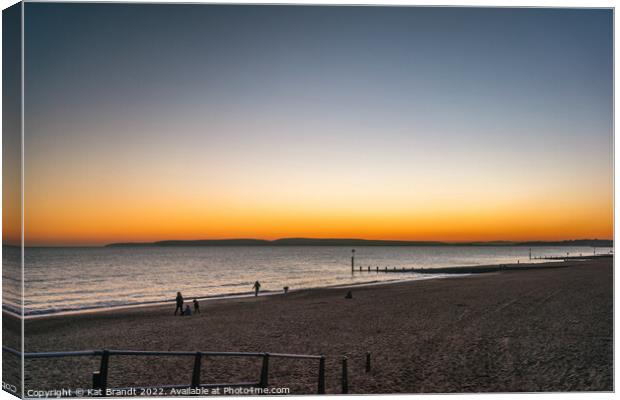 Boscombe Beach Sunset Canvas Print by KB Photo