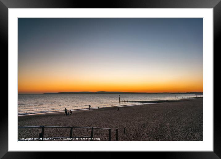 Boscombe Beach Sunset Framed Mounted Print by KB Photo