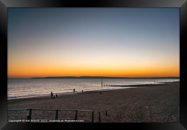 Boscombe Beach Sunset Framed Print by KB Photo