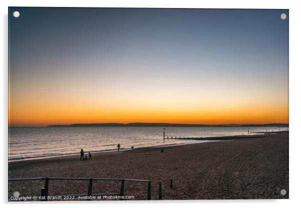Boscombe Beach Sunset Acrylic by KB Photo