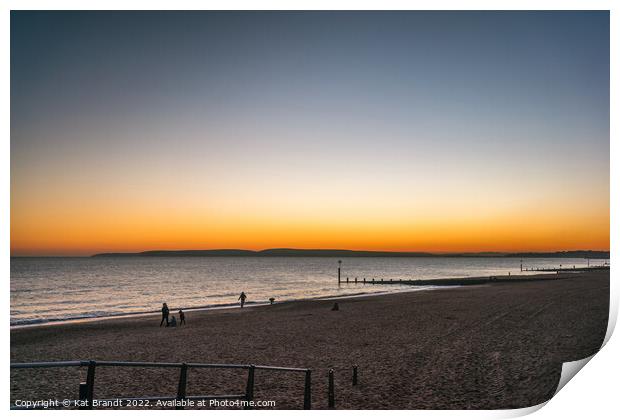 Boscombe Beach Sunset Print by KB Photo