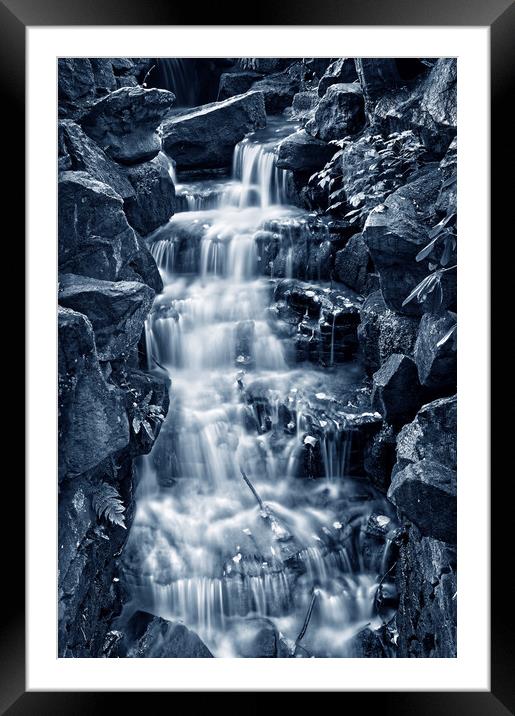 Endcliffe Park Waterfall Framed Mounted Print by Darren Galpin