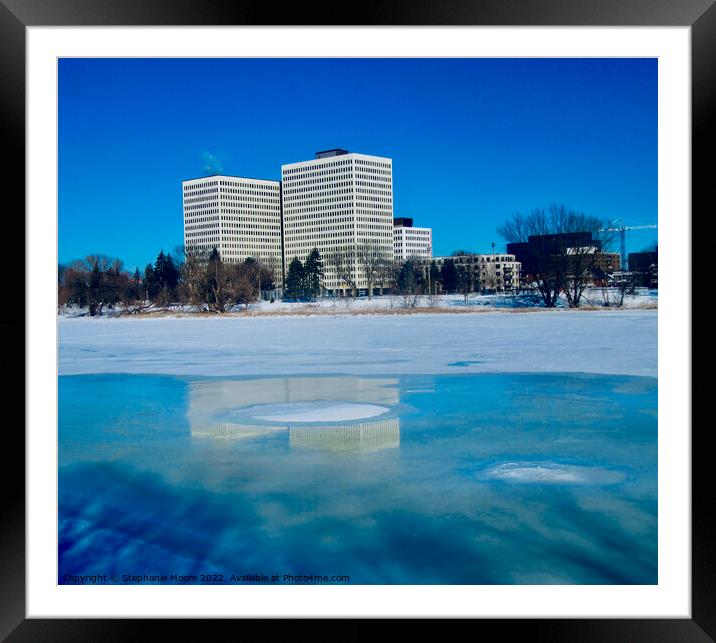 Reflections in the Rideau River, Ottawa, ON Framed Mounted Print by Stephanie Moore