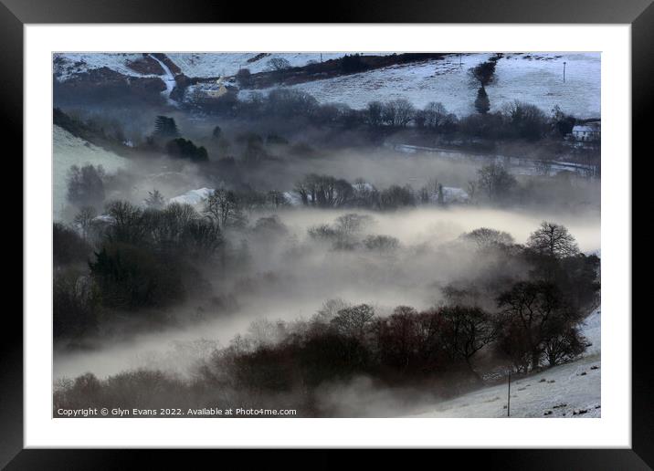 Mist across the Ogmore Valley Framed Mounted Print by Glyn Evans