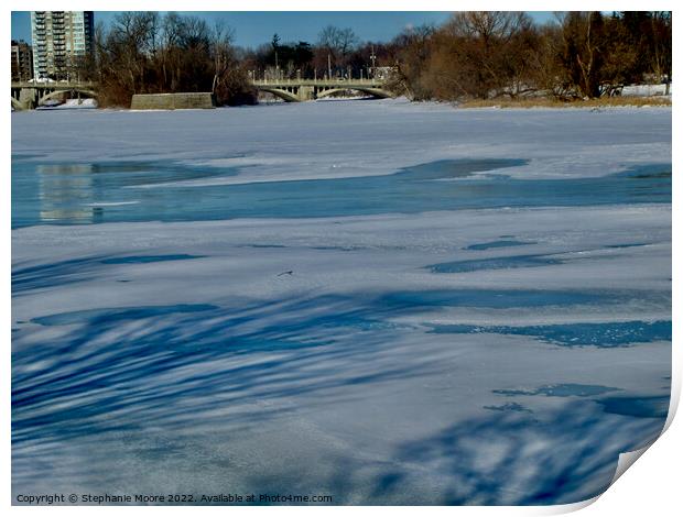 Melting Rideau River, Ottawa, ON Print by Stephanie Moore