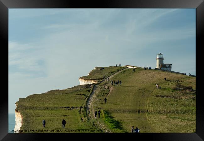 A lighthouse in England Framed Print by Eszter Imrene Virt