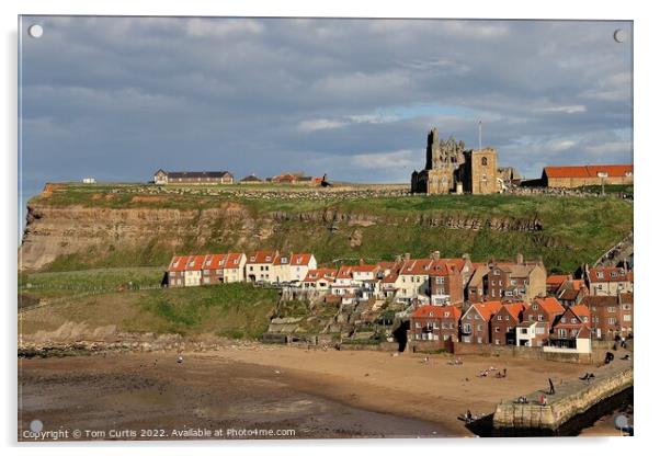 Whitby Coastline North Yorkshire Acrylic by Tom Curtis