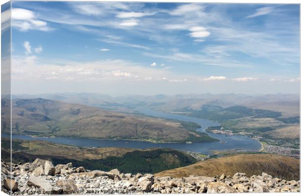 View from the Ben Nevis in Scotland Canvas Print by Eszter Imrene Virt