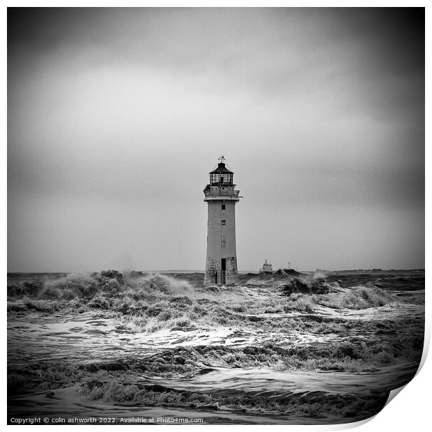 Perch Rock Lighthouse #1 of 5 Print by colin ashworth