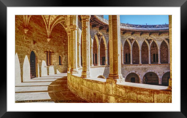 Gothic Military Architecture Bellver Castle Framed Mounted Print by Peter F Hunt