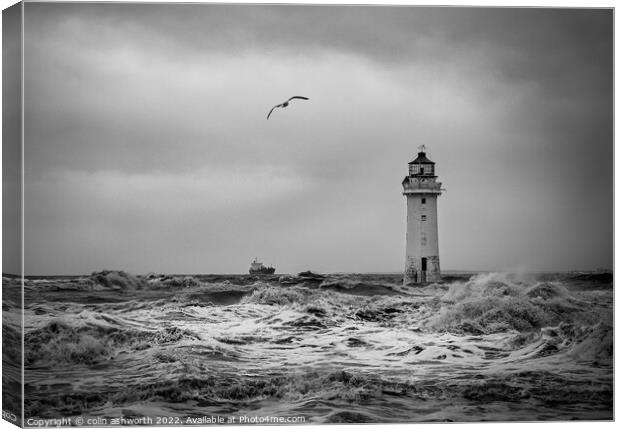 Perch Rock Lighthouse #3 of 5  Canvas Print by colin ashworth