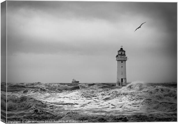 Perch Rock Lighthouse #4 of 5  Canvas Print by colin ashworth