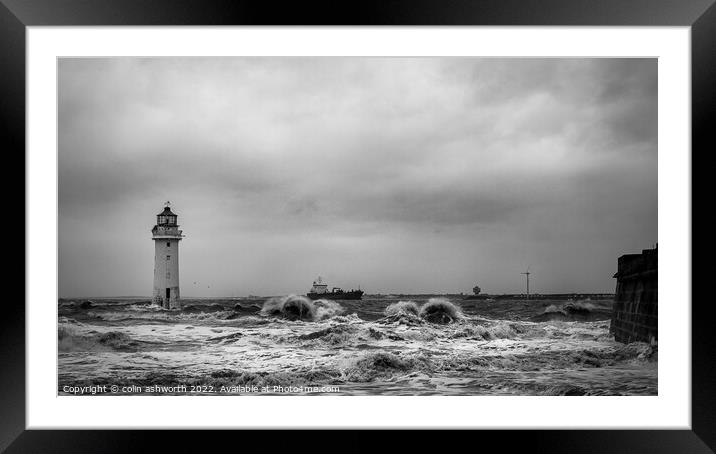 Perch Rock Lighthouse #5 of 5  Framed Mounted Print by colin ashworth