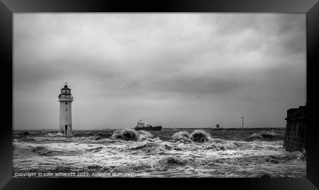 Perch Rock Lighthouse #5 of 5  Framed Print by colin ashworth