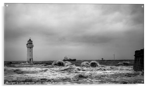 Perch Rock Lighthouse #5 of 5  Acrylic by colin ashworth