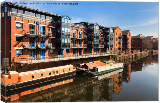 River Aire Leeds Yorkshire Canvas Print by Pearl Bucknall