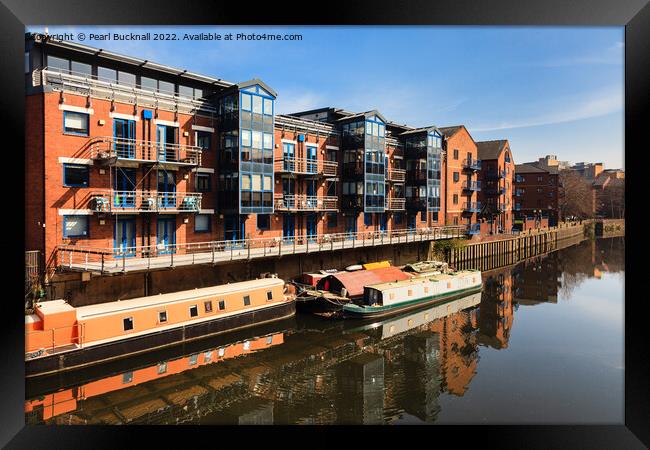 River Aire Leeds Yorkshire Framed Print by Pearl Bucknall
