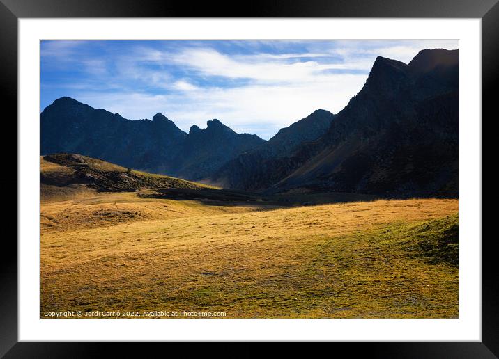 Majestic Arcalis Mountains - CR2110-5914-GLA Framed Mounted Print by Jordi Carrio