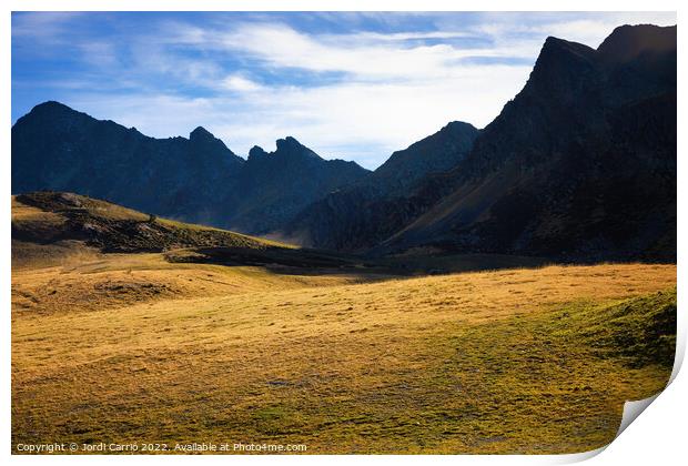 Majestic Arcalis Mountains - CR2110-5914-GLA Print by Jordi Carrio