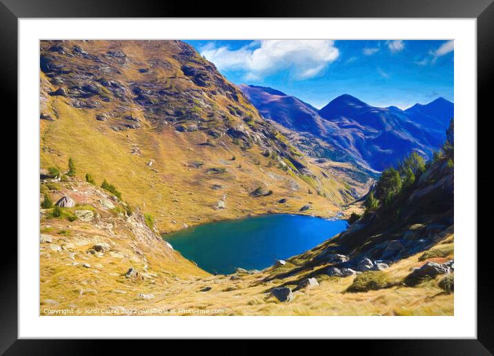 The Heights of Tristaina - CR2110-5927-PIN-R Framed Mounted Print by Jordi Carrio