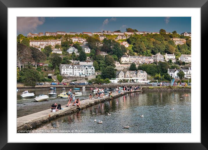 Catching Crabs in Lively Looe Framed Mounted Print by Martin Day
