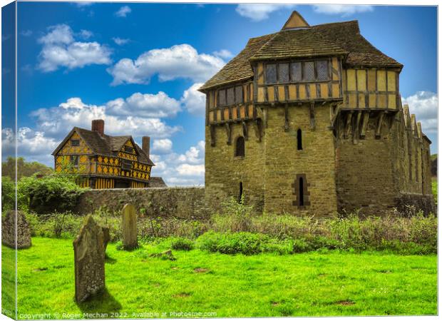 Enchanting Medieval Manor amidst Lush Greenery Canvas Print by Roger Mechan