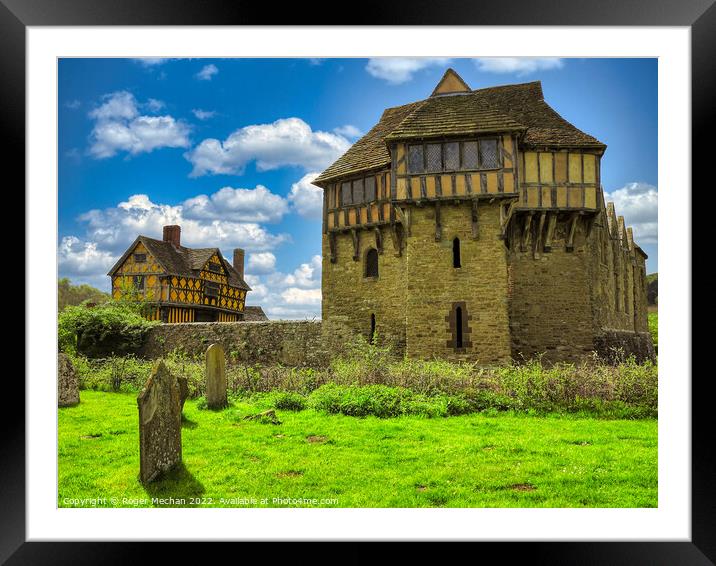 Enchanting Medieval Manor amidst Lush Greenery Framed Mounted Print by Roger Mechan