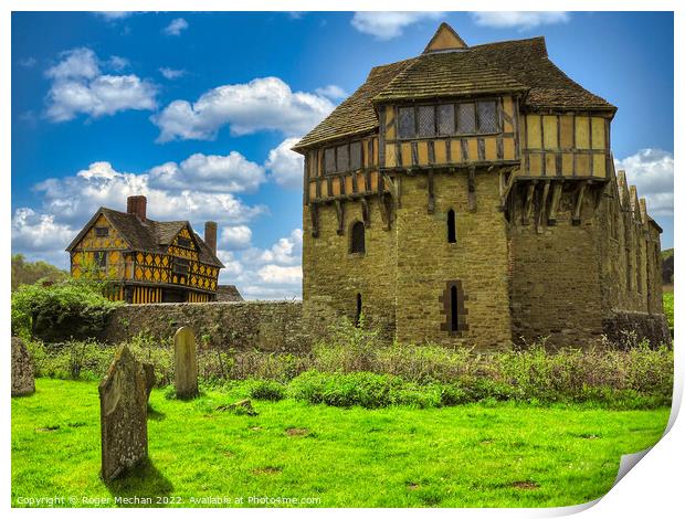 Enchanting Medieval Manor amidst Lush Greenery Print by Roger Mechan