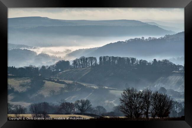 Derwent Valley mist Framed Print by Chris Drabble