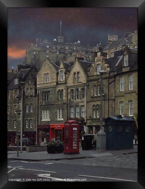 edinburgh castle-old town Framed Print by dale rys (LP)