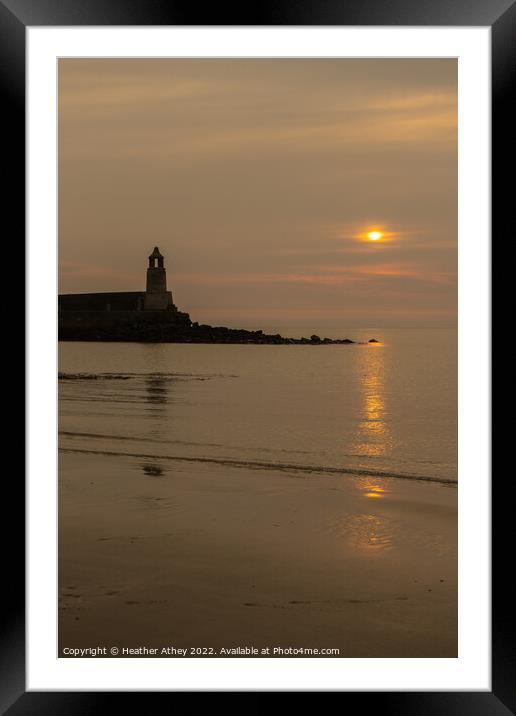Port Logan sunset Framed Mounted Print by Heather Athey