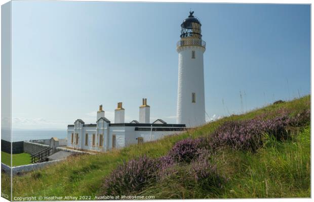 Lighthouse at The Mull of Galloway Canvas Print by Heather Athey