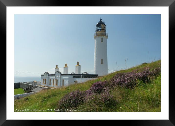 Lighthouse at The Mull of Galloway Framed Mounted Print by Heather Athey