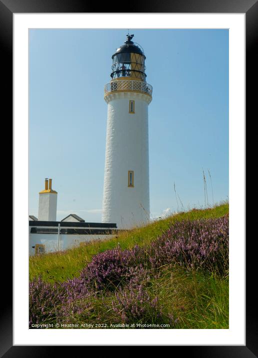 Lighthouse at Mull of Galloway Framed Mounted Print by Heather Athey
