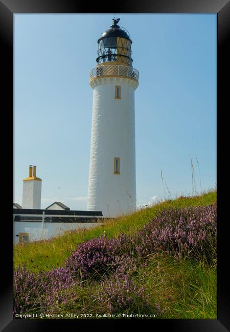 Lighthouse at Mull of Galloway Framed Print by Heather Athey