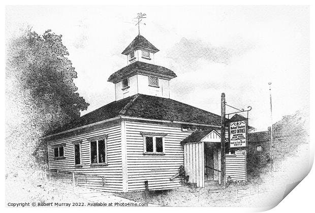 The Post Office, Deerfield, Massachusetts. Print by Robert Murray