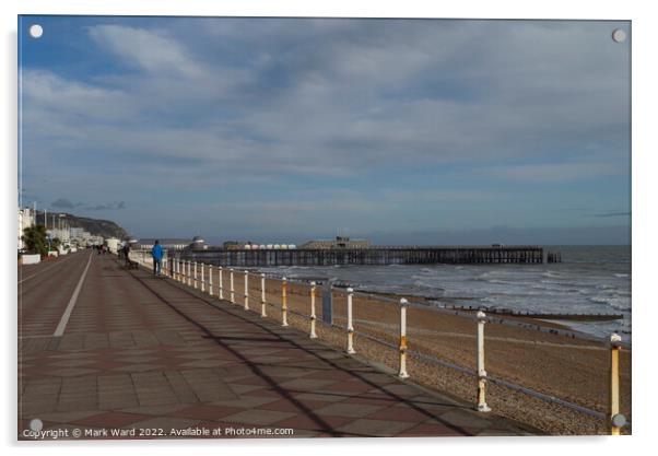 Hastings Promenade and Pier. Acrylic by Mark Ward