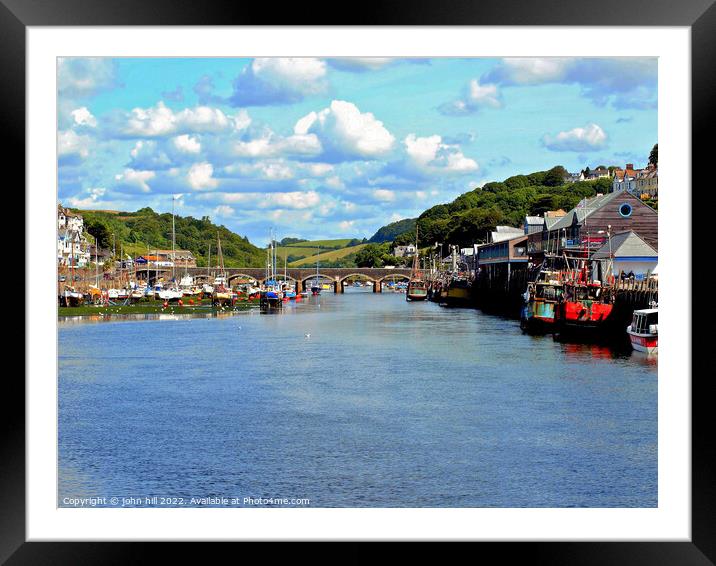 East Looe River, Cornwall. Framed Mounted Print by john hill