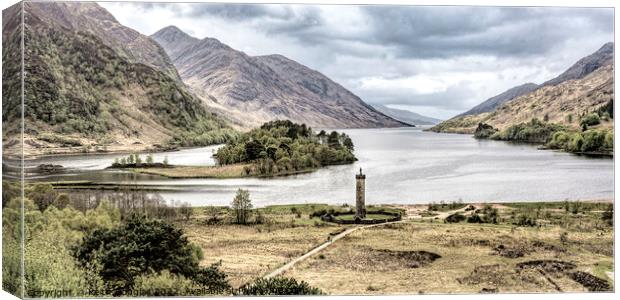 The Glenfinnan Monument and Loch Shiel Canvas Print by Keith Douglas