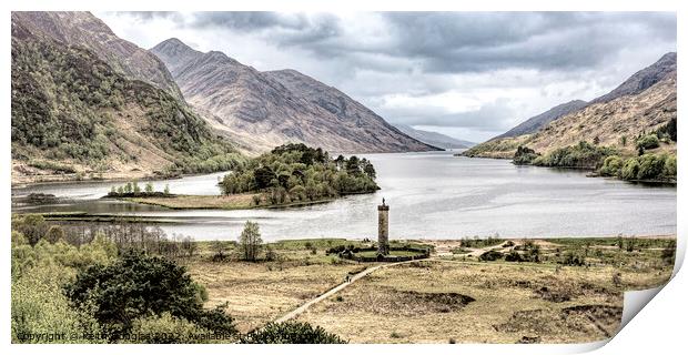 The Glenfinnan Monument and Loch Shiel Print by Keith Douglas