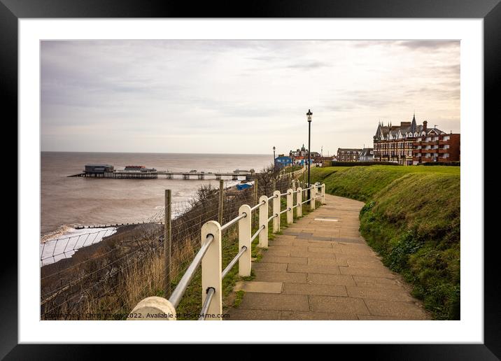 Cromer cliff tops, Norfolk coast Framed Mounted Print by Chris Yaxley