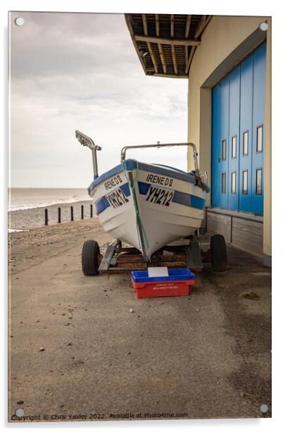 Cromer fishing boat, Norfolk Coast Acrylic by Chris Yaxley