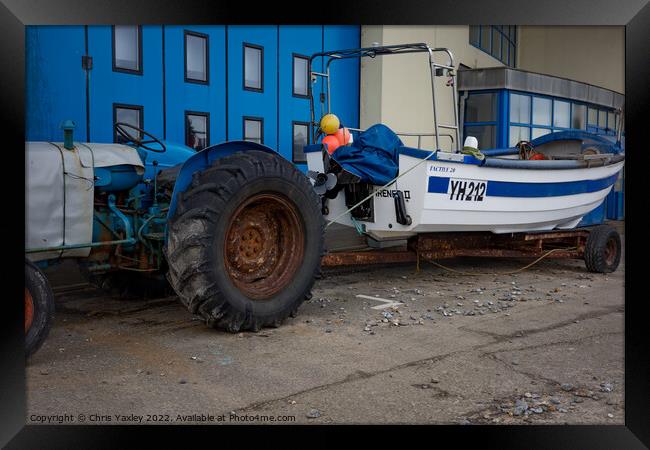 Cromer fishing boat, Norfolk Coast Framed Print by Chris Yaxley