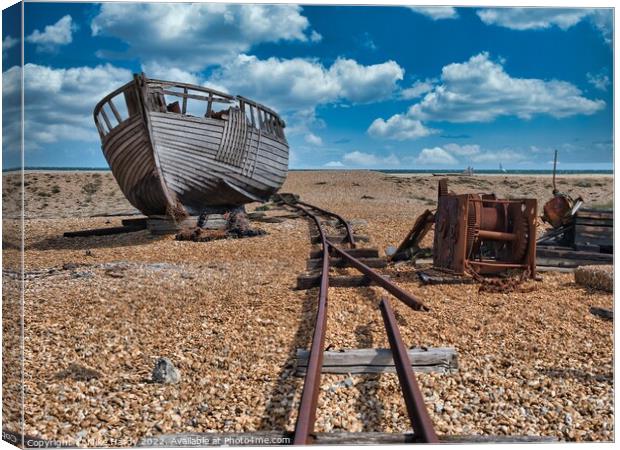 RX15 on Dungeness beach Canvas Print by Mike Hardy