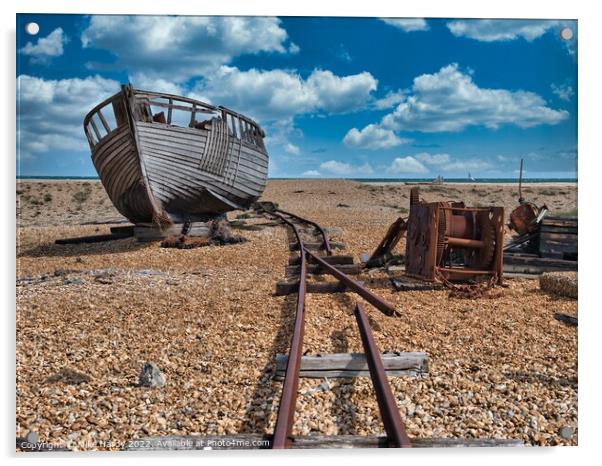 RX15 on Dungeness beach Acrylic by Mike Hardy