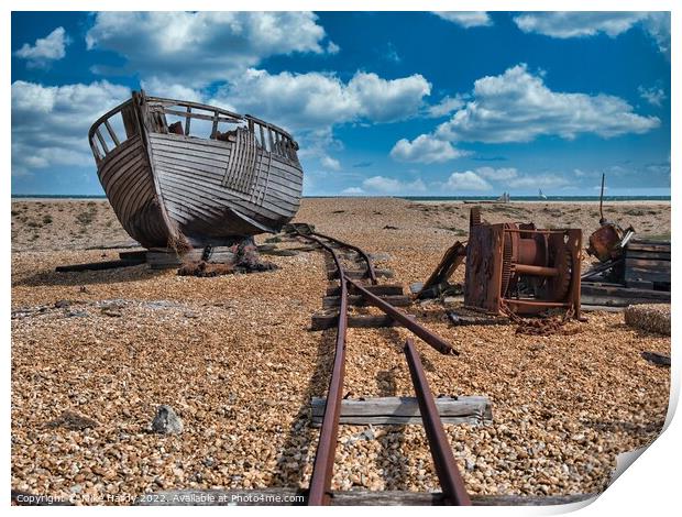 RX15 on Dungeness beach Print by Mike Hardy